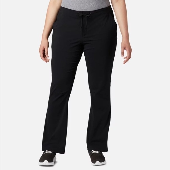 COLUMBIA Women's Anytime Outdoor Boot Cut Pants in black size 16 - Picture 1 of 14